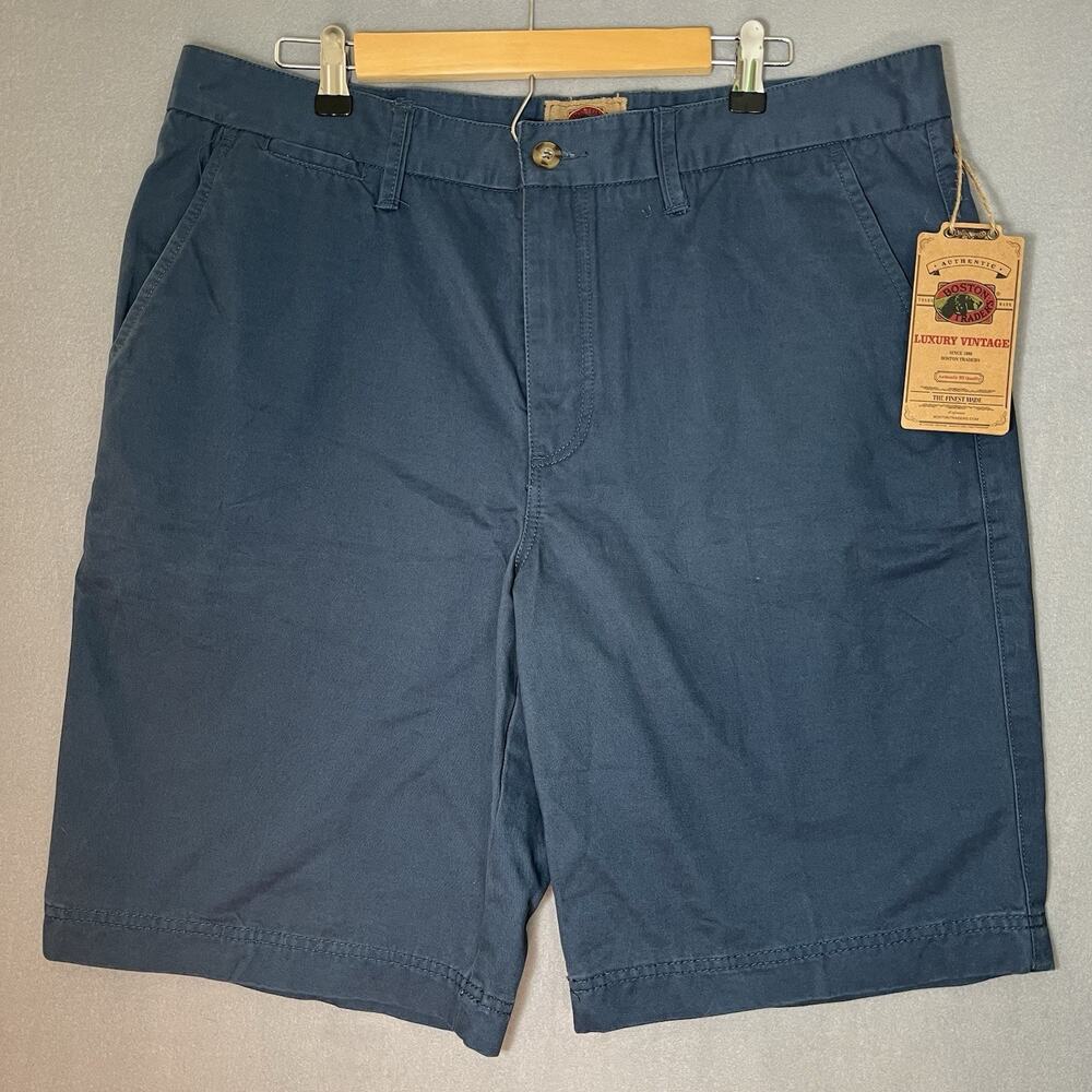 NWT‎ Boston Traders Luxury Vintage Chino Shorts Navy Sz 38